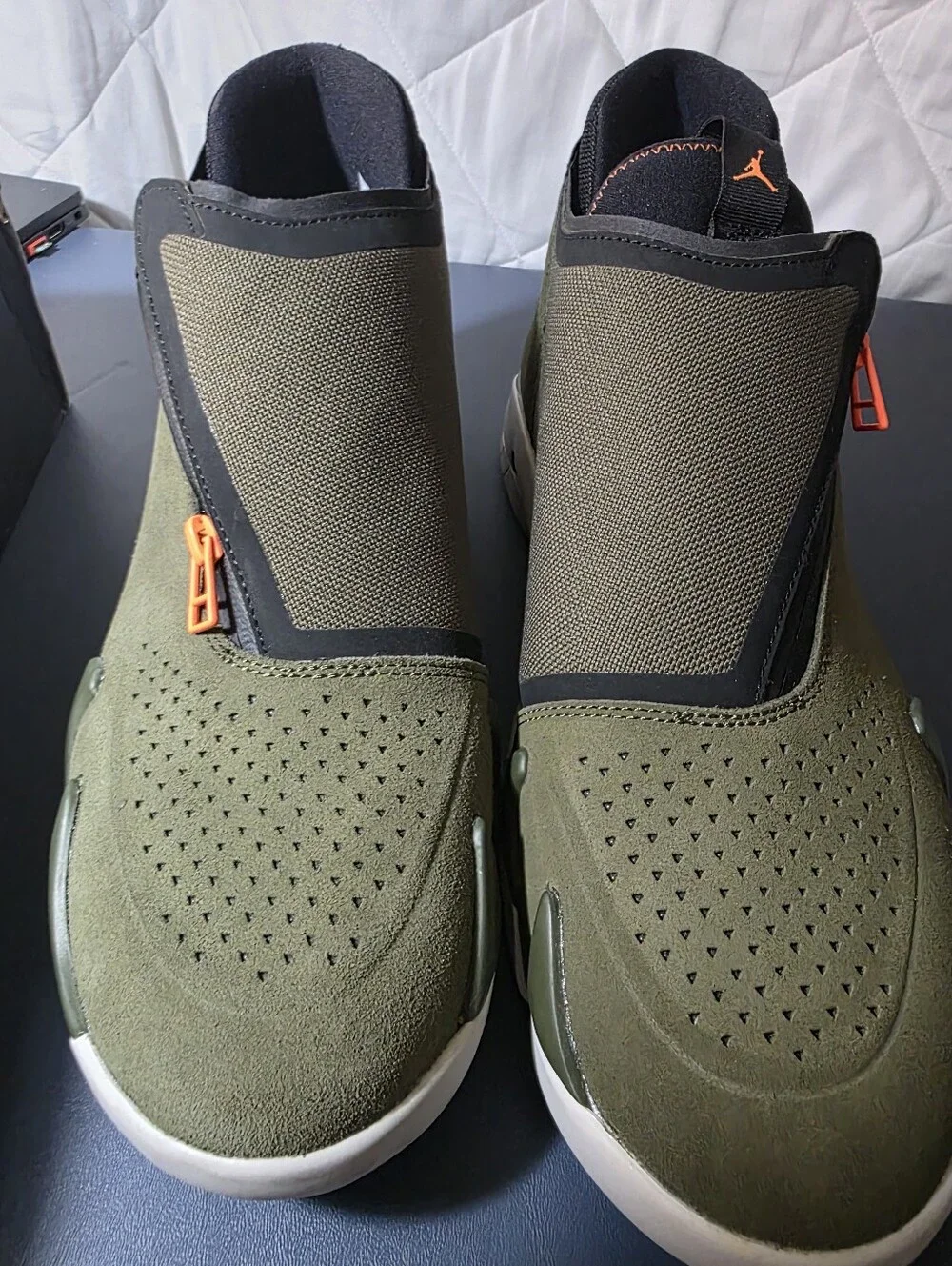 Jordan Jumpman Z Olive Green Slip-On Sneakers Size 11m, New.